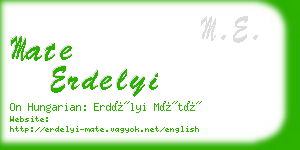 mate erdelyi business card
